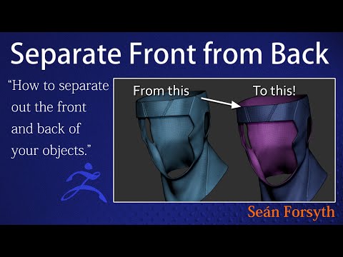 How to separate front from back of objects in ZBrush