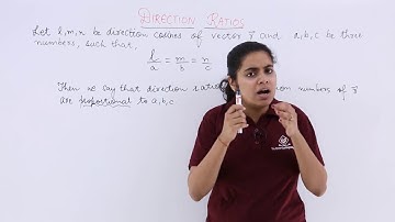 Class 12th - Definition of Direction Ratios | Vector Algebra | Tutorials Point