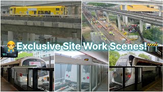 disconnection Of Changi Depot Part 24 Scenes On Train Journey ew4 Tanah Merah  Ew3 Simei