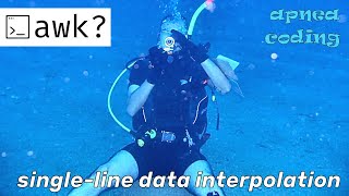 1-pass Linear Interpolation in Awk #ambient #coding #programming #notalking