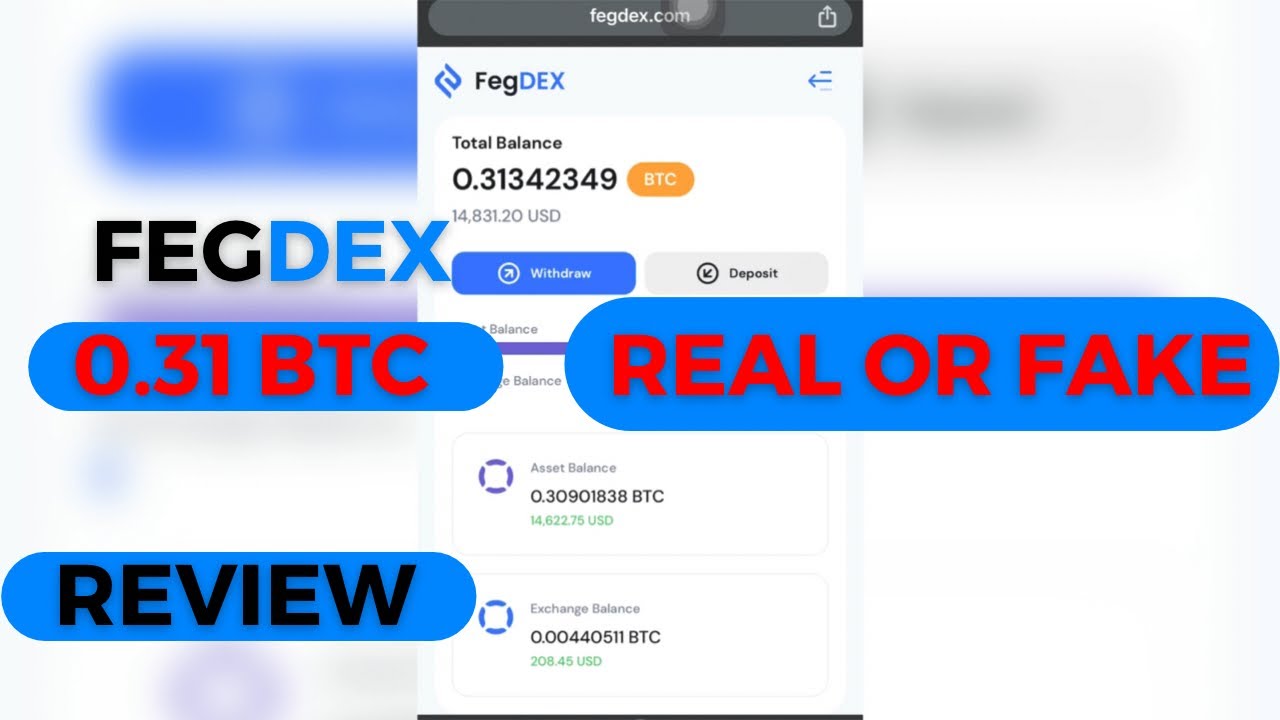 Fegdex real or fake Review | Mr Pradeep Jatav | 0.31 BTC| Scam or legit # crypto #cryptocurrency - YouTube