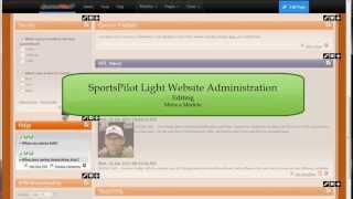SportsPilot Light Website Administration - Editing - move a module