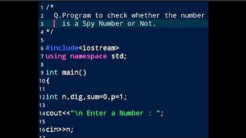 C++ Programming||Program to Check Whether the Number is a Spy Number or Not
