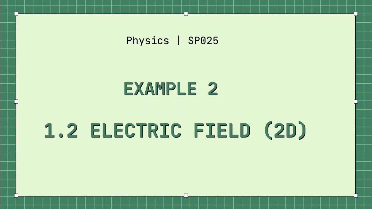 Example 2: Electric Field (2D) - YouTube