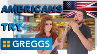 Greggs Trials | AMERICANS TRY GREGGS | Big Mistake or Worth The Flake?