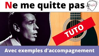 Video thumbnail of "Ne me quitte pas - Jacques Brel [Tuto guitare facile Terafab]"