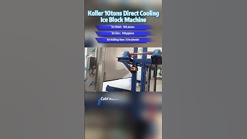 Making 168 pieces of 30kg ice block in 12 hours Koller 10tons direct cooling ice block machine #ice
