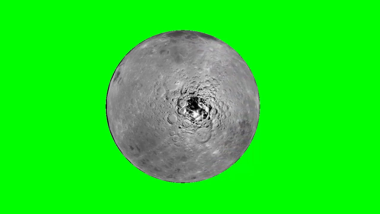 MOON SPINNING GREEN SCREEN YouTube
