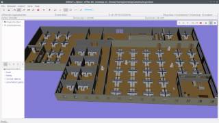 OMNeT++ indoor scenario visualization demo, using Qtenv+OSG