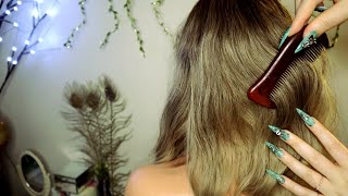 ASMR Soft Hair & Neck Brushing, Tracing ✨ Whispering