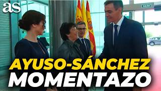 El Saludo Viral De Ayuso A Pedro Sánchez Antes De Recibir Al Papa En Madrid: Momentazo