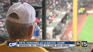 Vets honored at D-backs game