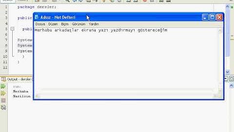 Java Ekrana Yazı Yazdır