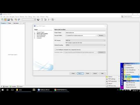 Setting up the project root (php and mysql course)