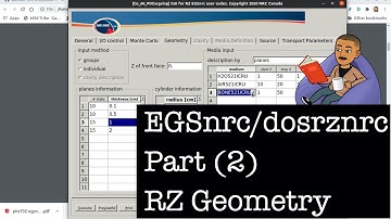 EGSnrc/dosrznrc user code - Part (2) - RZ Geometry