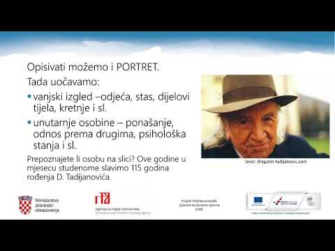 Hrvatski jezik 1. r. SŠ - Opis (Subjektivni/objektivni)