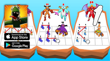 Monsters Evolution: Merge Blue Gameplay Walkthrough Part 1 - Level 1 ~ 14 (Android, IOS)
