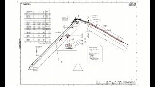 Examples of shop drawings and assembly drawing result for the conveyor and pallizer making project