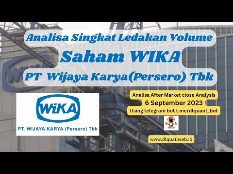 Analisa Saham Ledakan Volume, WIKA,  6 September  2023