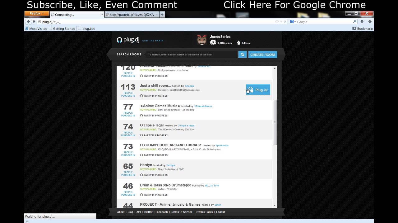 Plug.DJ - Installing Plug.bot [FIREFOX]