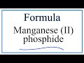 Manganese Compounds and Charges