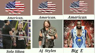 Wwe Superstars From Different Country | Wrestlers aur unke Desh |🇮🇳🖐️ screenshot 5