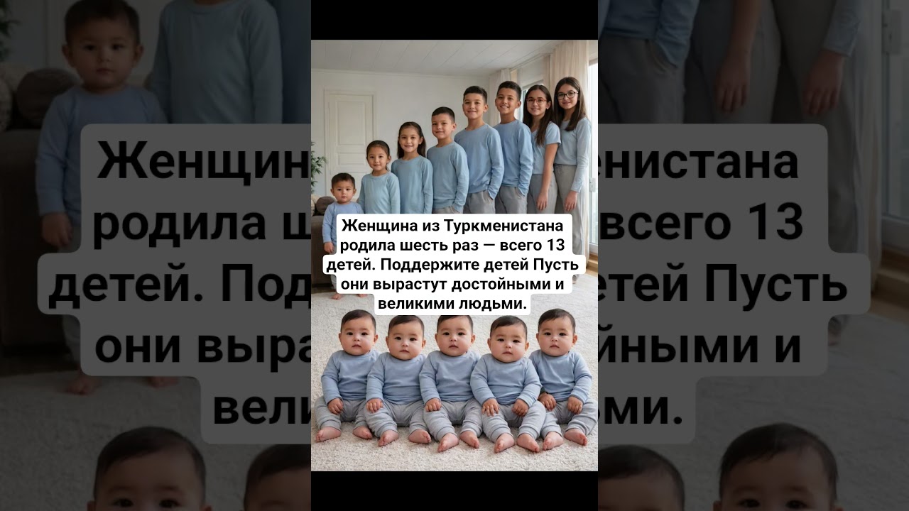 Женщина из Туркменистана родила шесть раз — всего 13 детей. Поддержите АИФ! Пусть они вырастут досто