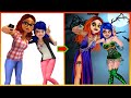 Miraculous ladybug and alya glow up in the halloween party  makeup for halloween ideas