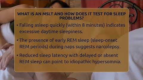 What Is An MSLT And How Does It Test For Sleep Problems? - Sleep Apnea Support Network