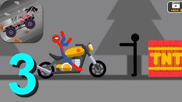 Stickman Flatout - Destruction : Game offline Spiderman Walkthrough Part 3 / Android Gameplay HD