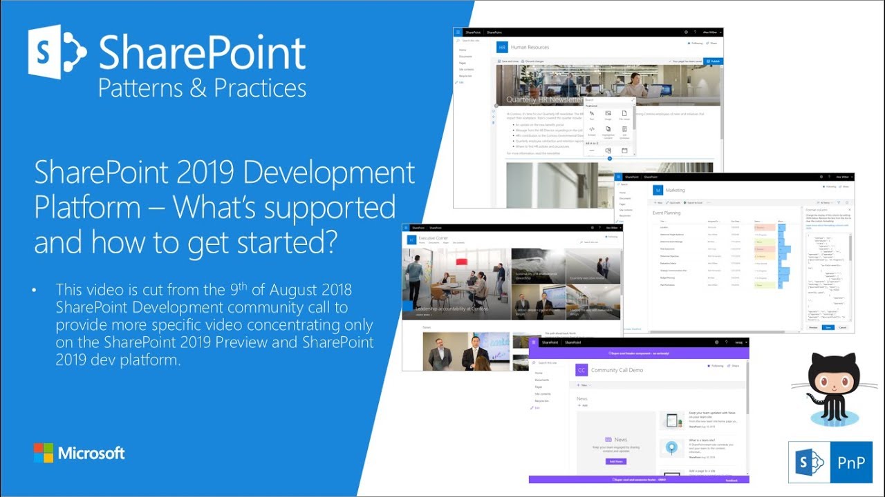 Introduction to SharePoint Server 2019 Development Platform - August 2018 -  YouTube