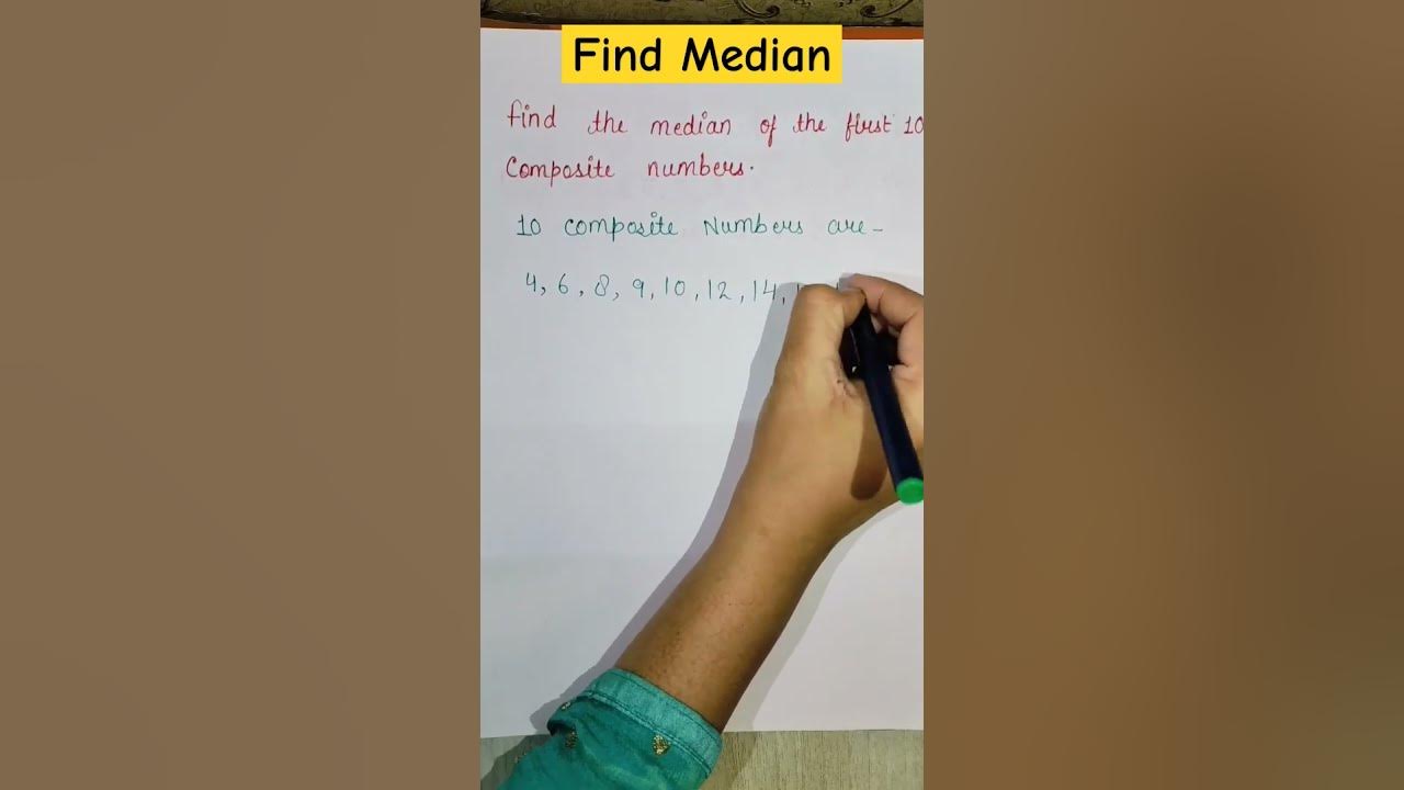 Find median of first 10 composite numbers trending shorts youtube