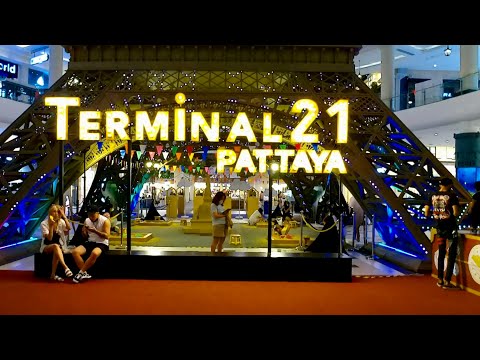 [4K]Pattaya Update Songkran Festival  Terminal 21 North Pattaya Daytime Scene April 2022