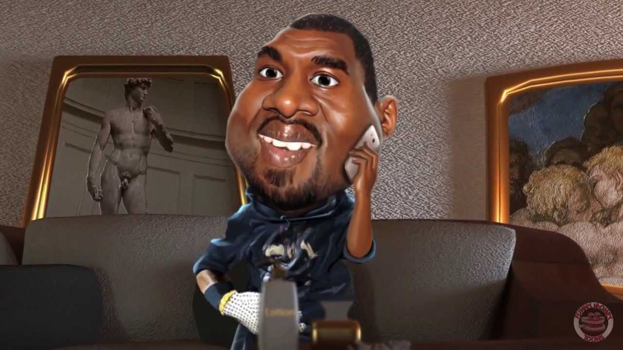 Kim Kardashian and Kanye West Cartoon Parody - YouTube