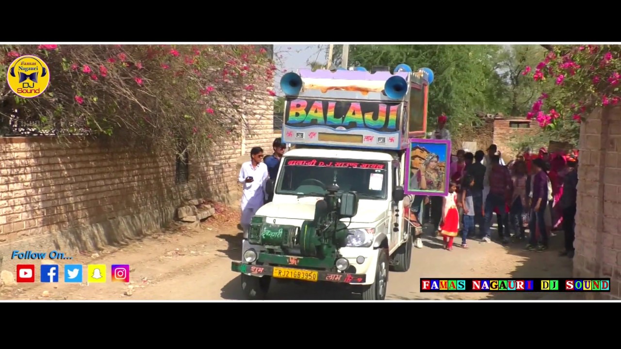 Balaji DJ Sound Jayal  Nagaur  Rj21 DJ  Super Hit Sound  Full HD Video  Road Stunt  Pic  DJ