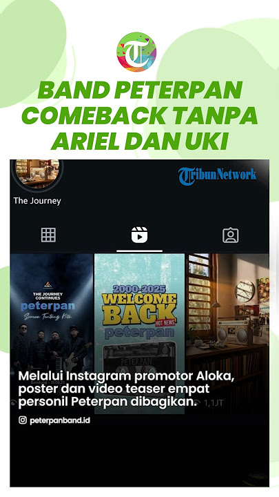 Formasi Comeback Band Peterpan Disorot, Tak Ada Ariel? akan Konser The Journey Continues Peterpan