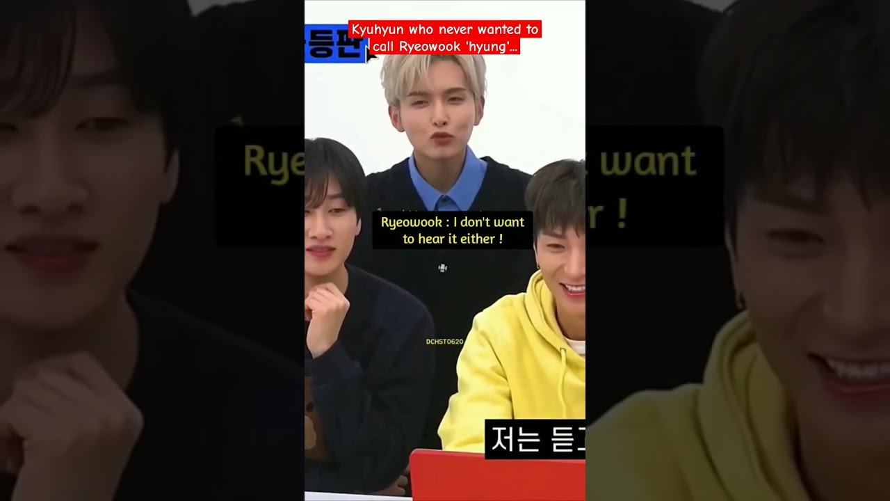 Kyuhyun who never wanted to call Ryeowook 'hyung'...