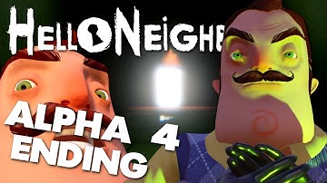 Hello Neighbor - ALPHA 4 ENDING / INSIDE BASEMENT + SECRET MINIGAMES