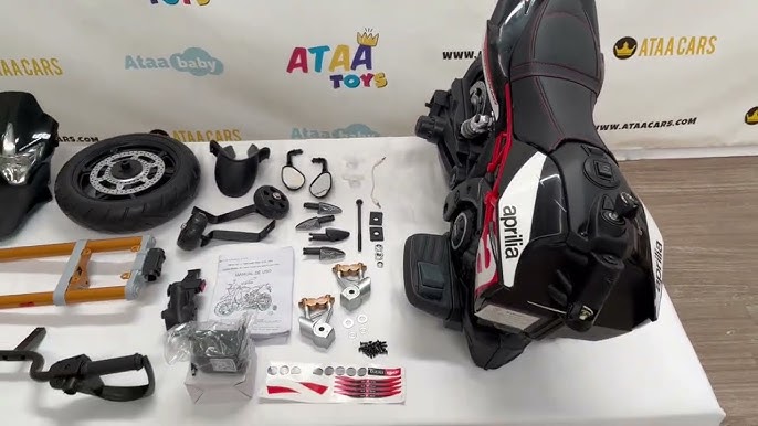 Moto Électrique Enfant APRILIA Dorsoduro 900 36W / 12V Noir KINGTOYS