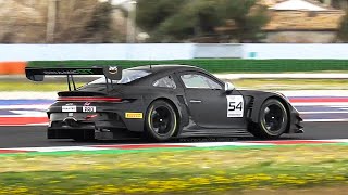 2023 Porsche 992 GT3 R testing at Misano Circuit: Accelerations, Fly-Bys & Sound!