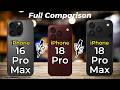Apple iPhone 18 Pro Max vs iPhone 18 Pro vs iPhone 16 Pro Max 🔥 Full Specs Comparison