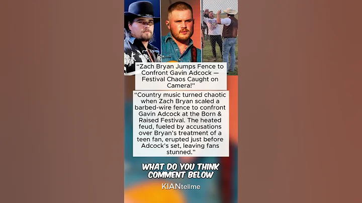 “Zach Bryan Jumps Fence to Confront Gavin Adcock — Festival Chaos Caught on Camera!” #zachbryan