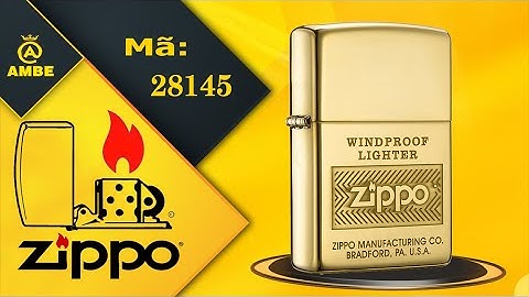 Bật lửa Zippo 28145 Windproof khắc logo hãng | Zippo đồng khối cao cấp | Zippodep.vn