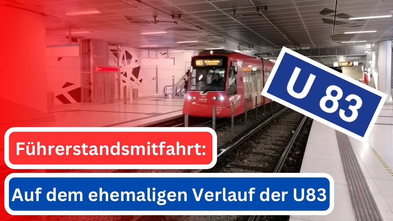 Führerstandsmitfahrt: Stadtbahn Düsseldorf Linie U83 2023