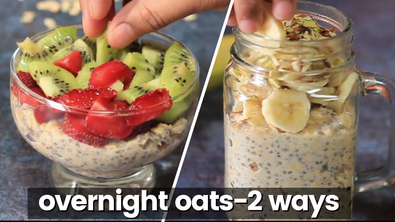 Overnight Oats Recipe | Healthy Oatmeal Breakfast Recipe For Weight Loss by CurryNCuts | Curry N Cuts