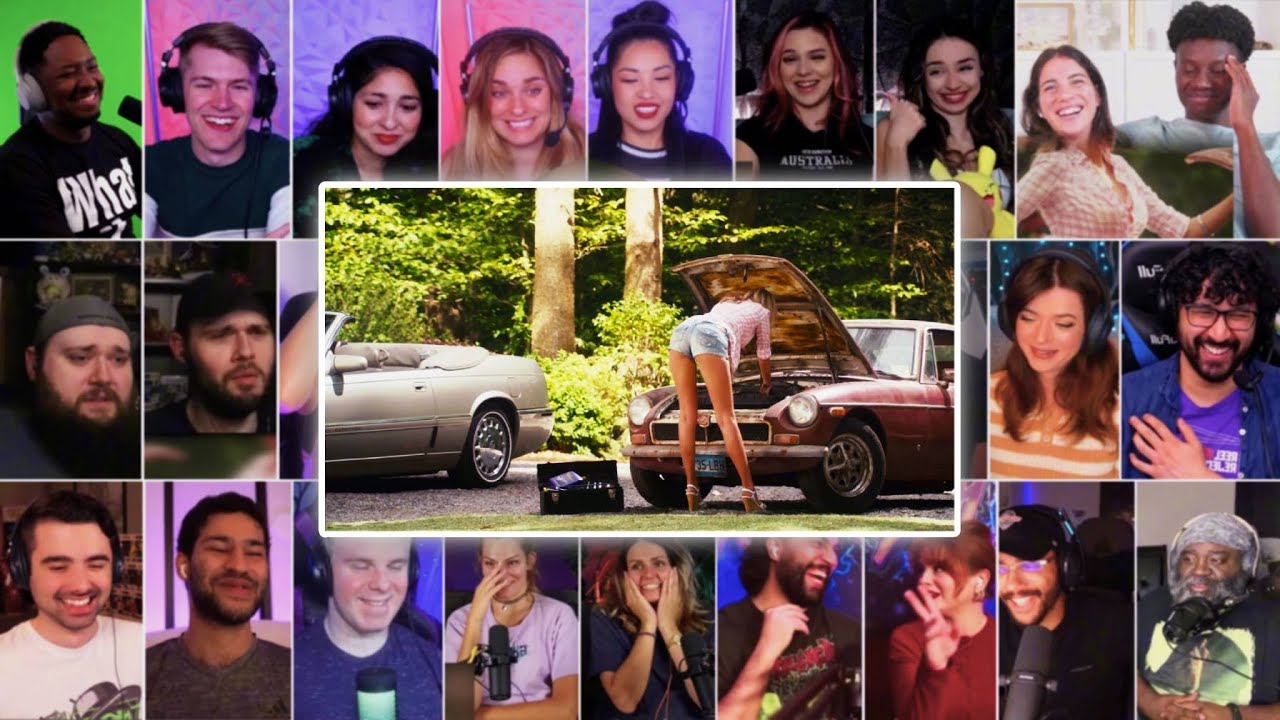 Grown Ups Car Scene Reaction Mashup | Hilarious Hot Girl Fixing Car Moment