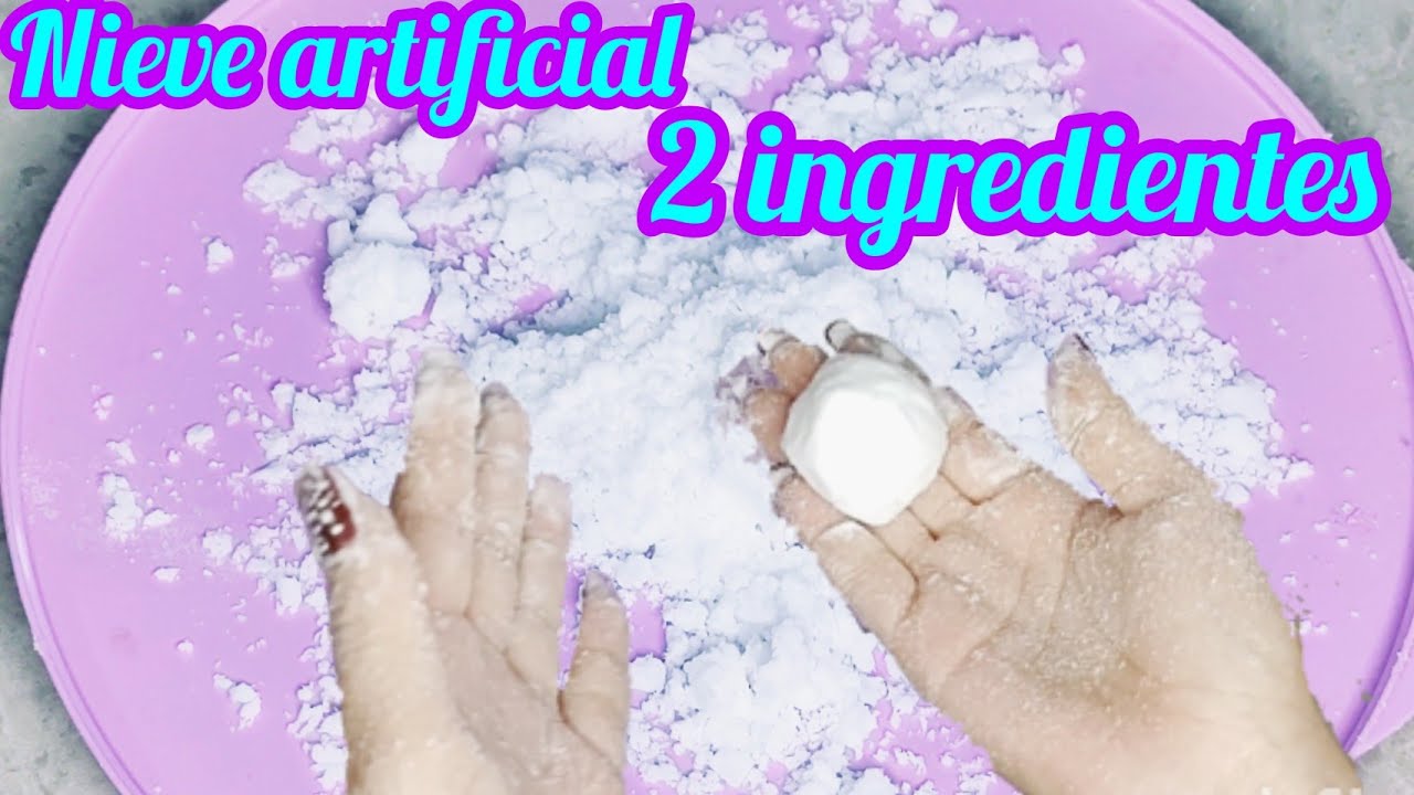 NIEVE artificial casera muy fácil / como hacer nieve artificial con bicarbonato de sodio YouTube