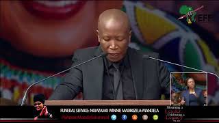 Celebrity Winnie Mandela Funeral -  Malema Speech Profile