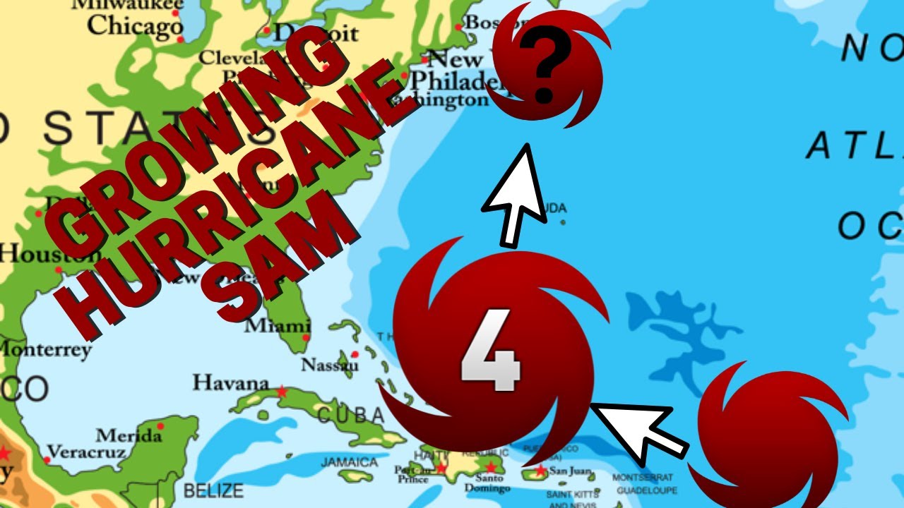 Growing Hurricane Sam Exploding CAT 4 Hurricane Potential East Coast Growing Hurricane Sam Exploding CAT 4 Hurricane Potential East Coast