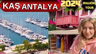 KAŞ ANTALYA TURKEY WALKİNG TOUR 2024 / KAŞ ANTALYA TURKEY TRAVEL TURKEY HOLIDAY 4K